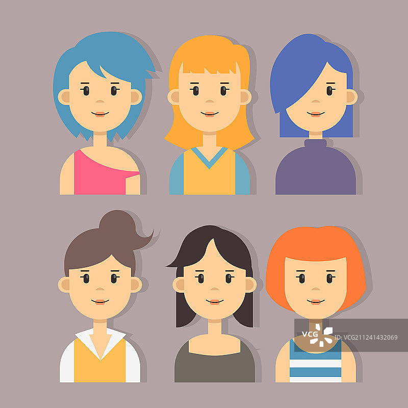 现代时尚女孩角色图片素材