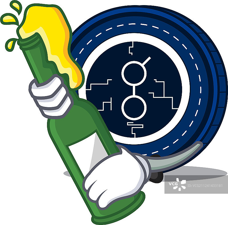 啤酒泥人硬币卡通吉祥物图片素材