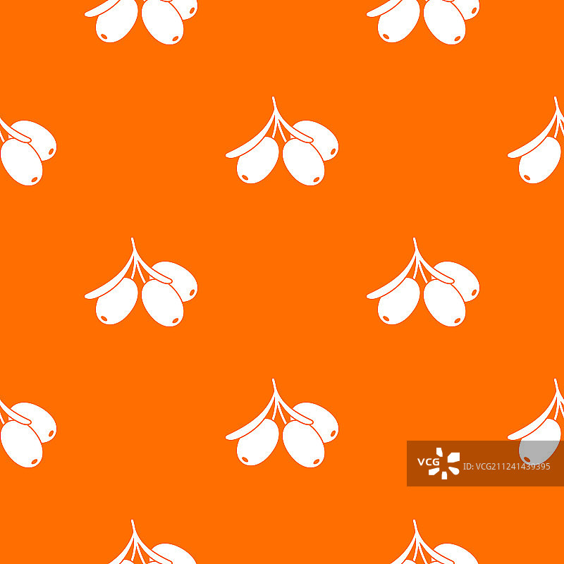 沙棘枝图案无缝设计图片素材