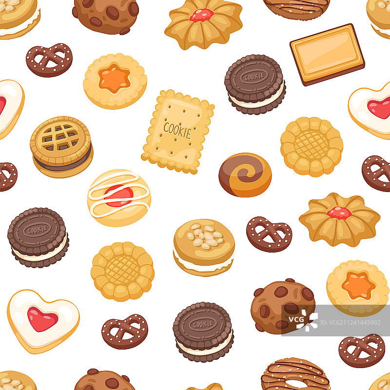 独立无缝的各种曲奇蛋糕图片素材