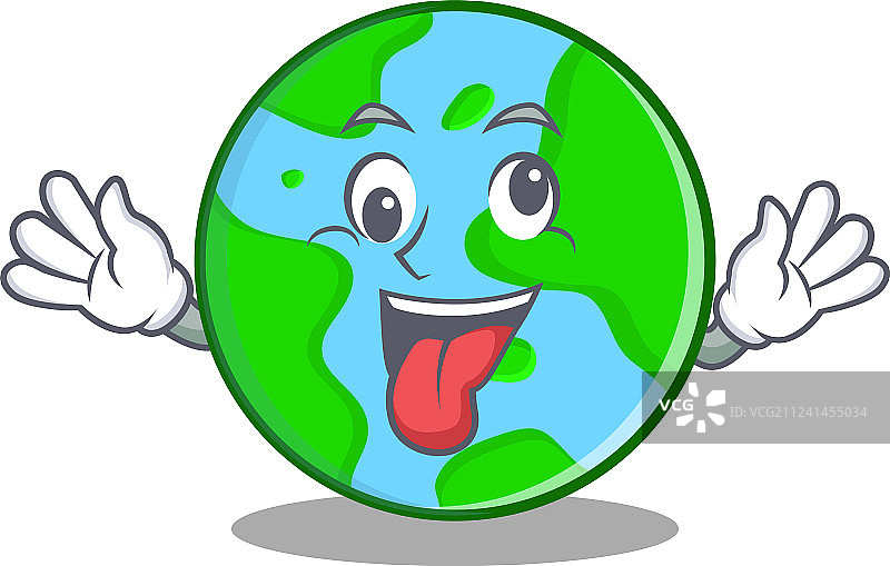 疯狂的世界卡通地球角色图片素材