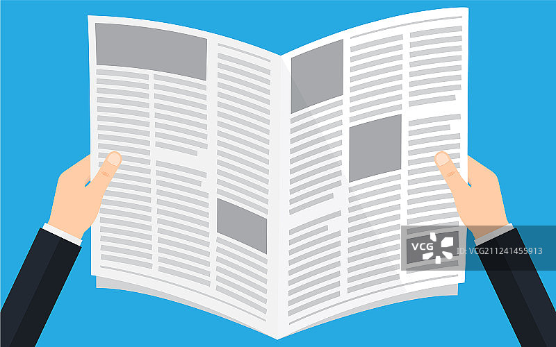 男人正在阅读报纸新闻图片素材