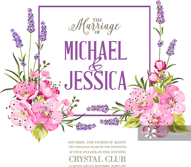 婚礼请柬图片素材