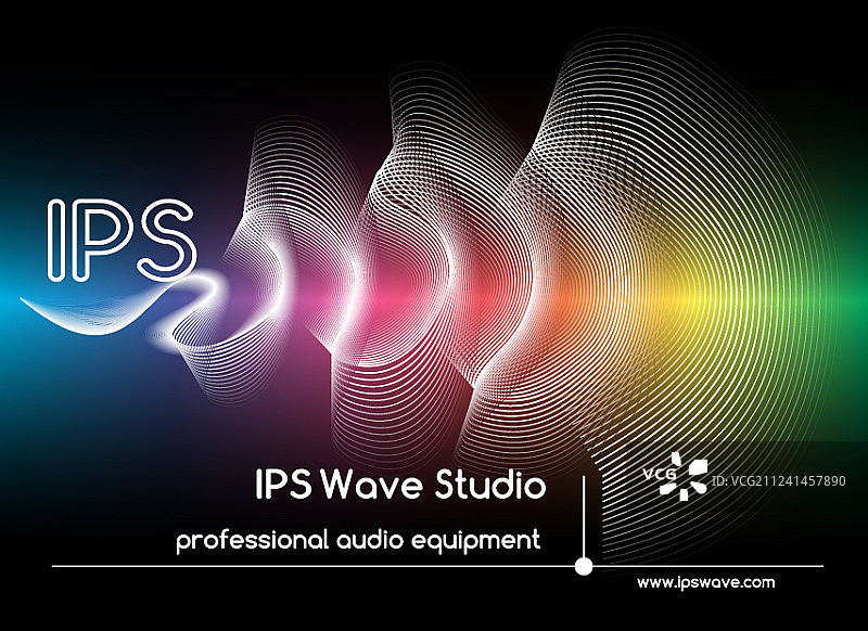 彩色抽象声波背景图片素材