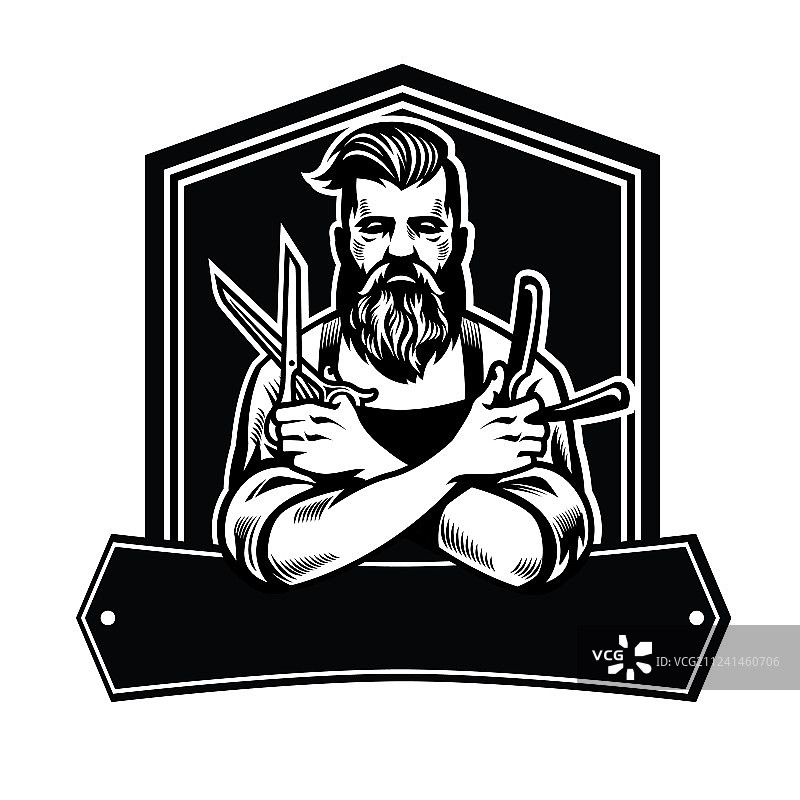 理发师和剪刀图片素材