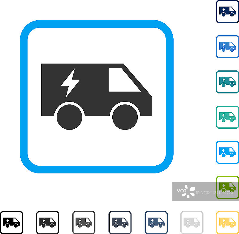 电力汽车框架图标图片素材