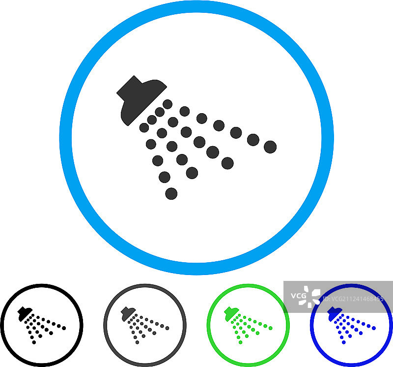 圆形淋浴图标图片素材