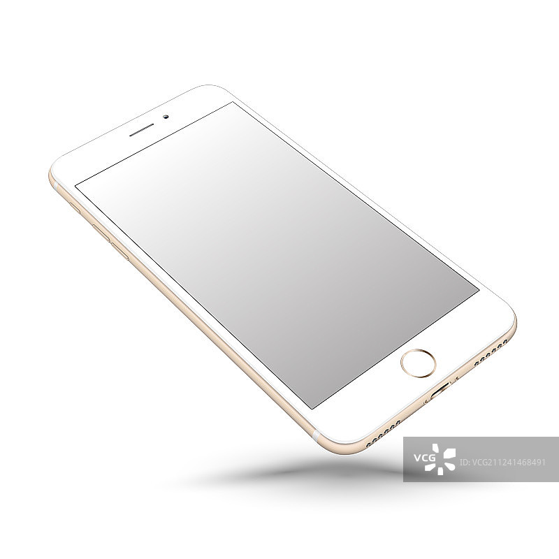 金色智能手机模型，类似iPhone图片素材