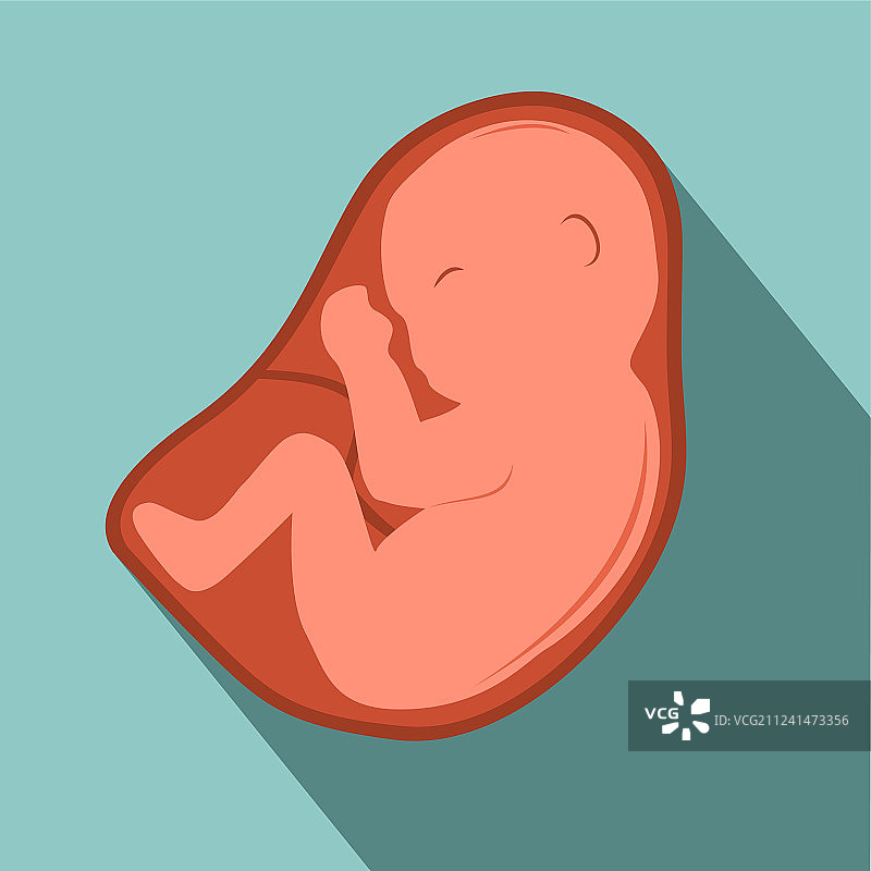 胚胎长阴影图标图片素材