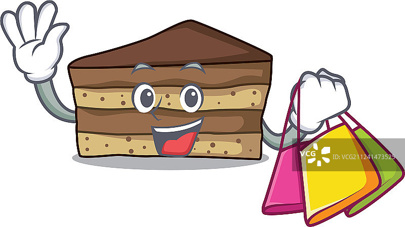 购物提拉米苏卡通人物图片素材