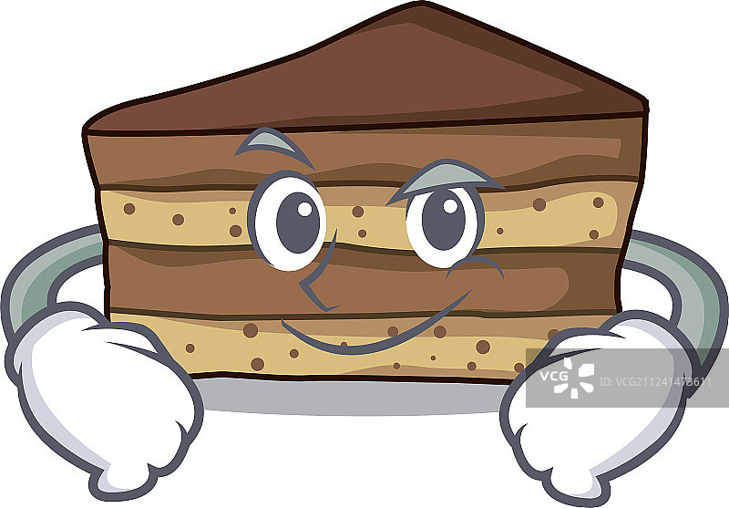 坏笑的提拉米苏卡通形象图片素材