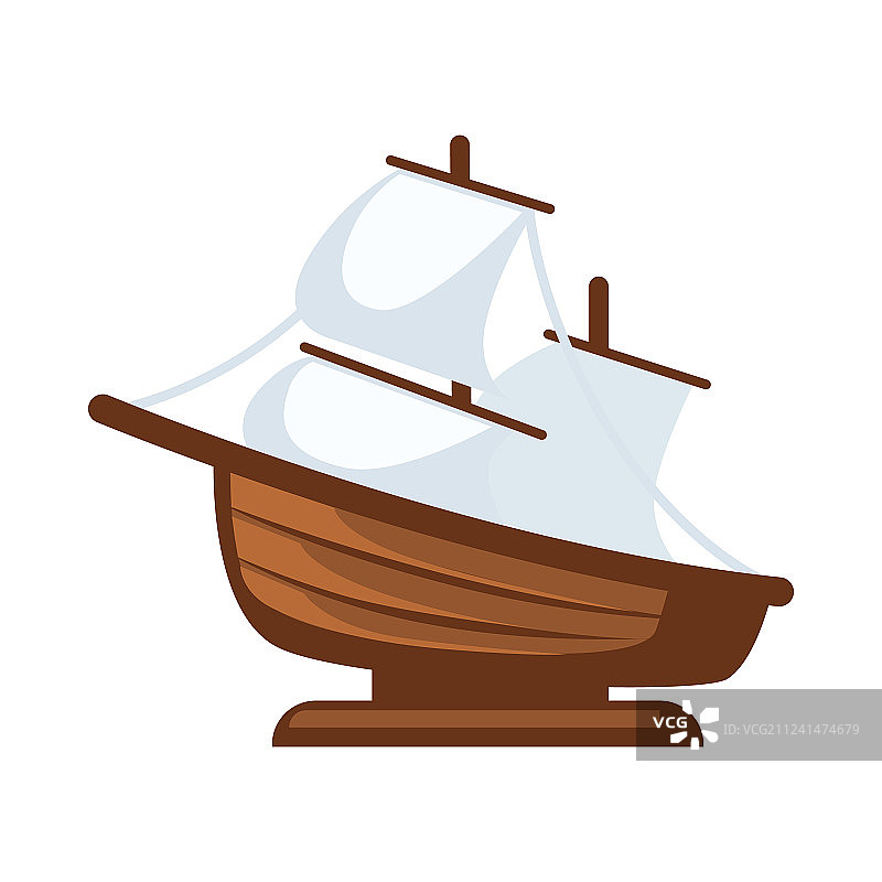 小型帆船摆件图片素材