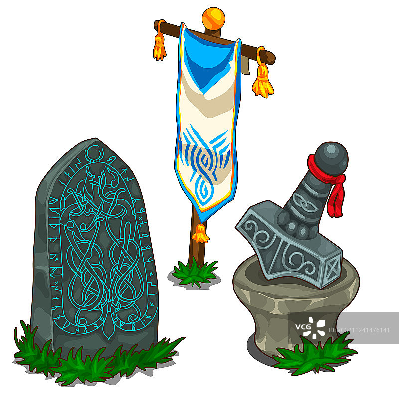 北欧神话元素合集图片素材