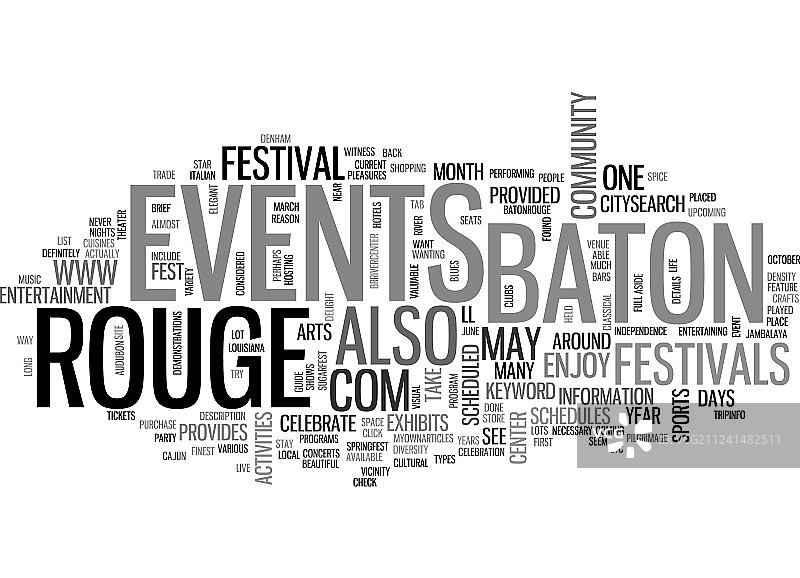 巴吞鲁日活动文字云概念图片素材