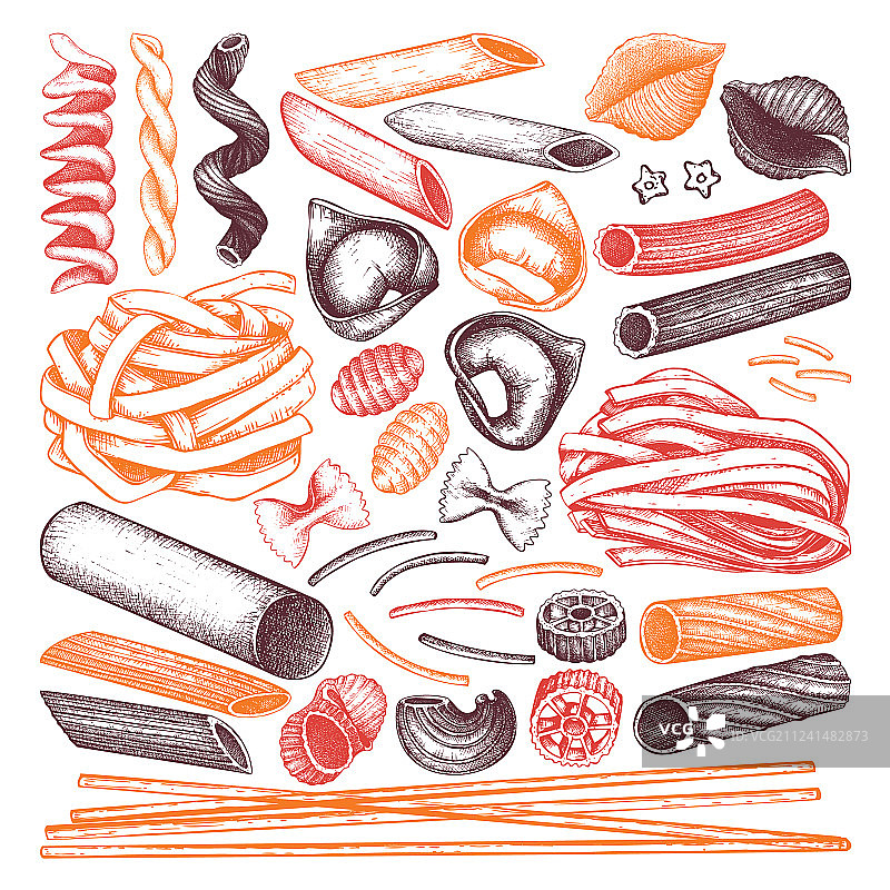 意大利面合集图片素材