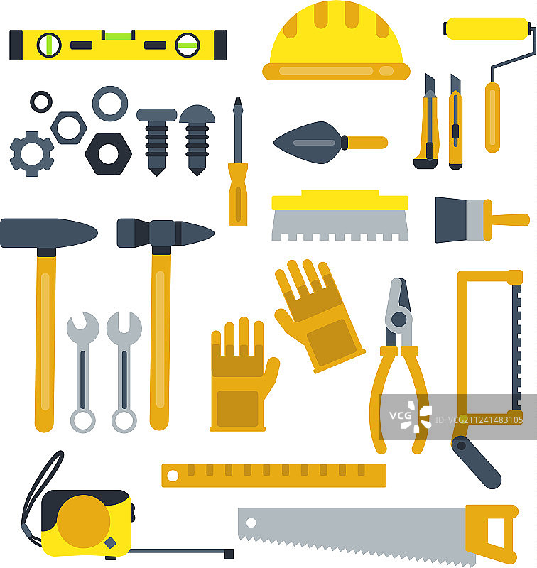 建筑工具工业图标集图片素材