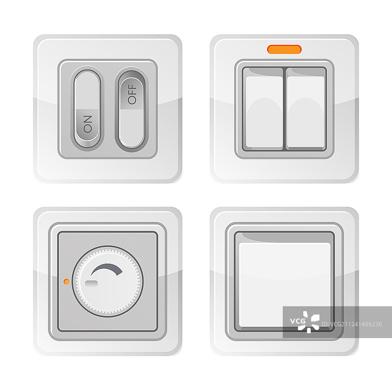 带开关按钮的电源开关合集图片素材