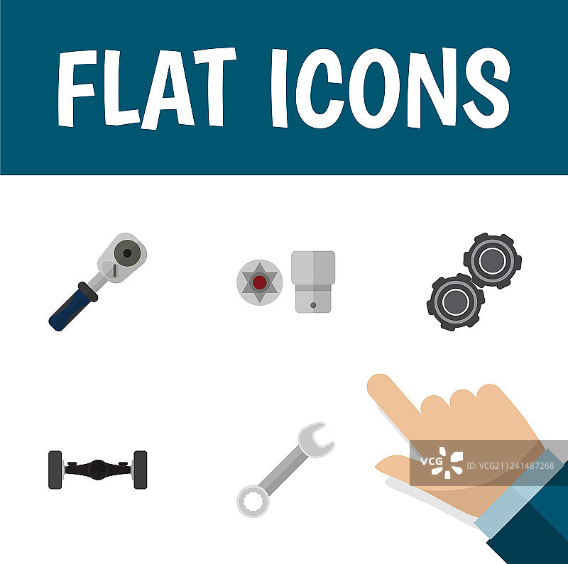 扳手球形接头服务图标合集图片素材