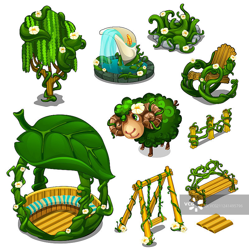 场景植物风格大合集图片素材