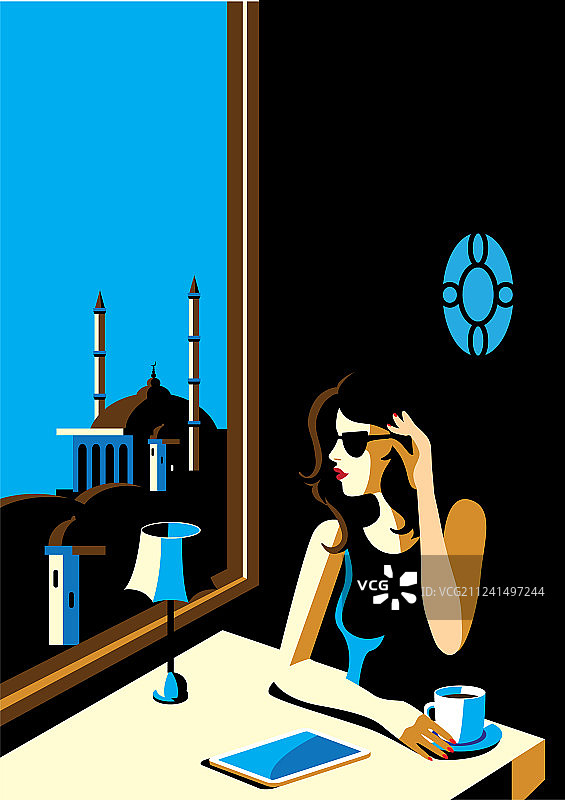 等待夜晚图片素材