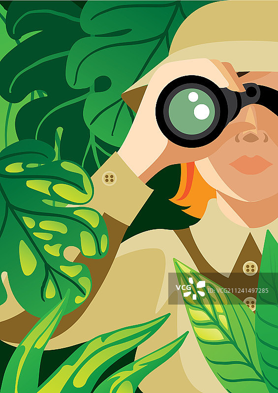 透过双筒望远镜图片素材