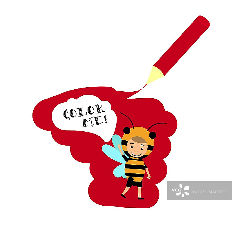 穿着蜜蜂服装的孩子图片素材