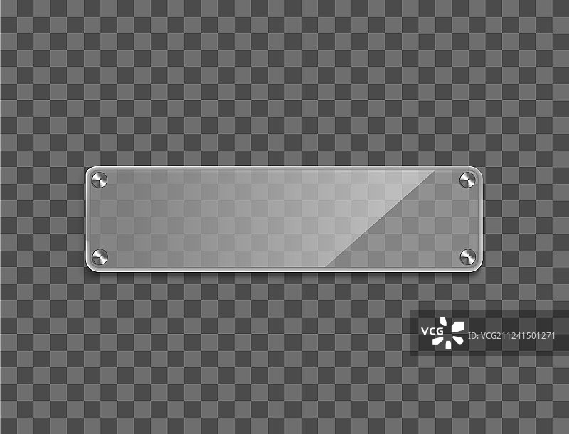 透明背景上的逼真3D玻璃框架图片素材