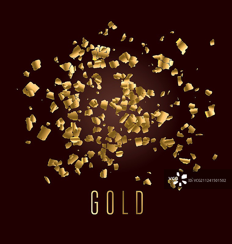 抽象金属金箔图案金色粒子图片素材