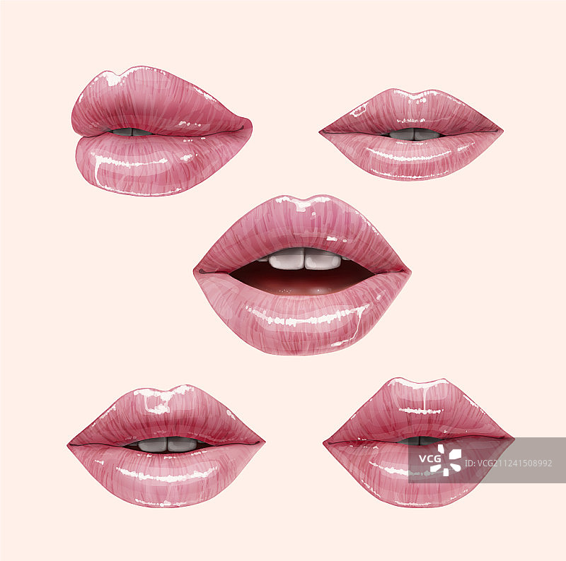 的嘴唇集图片素材