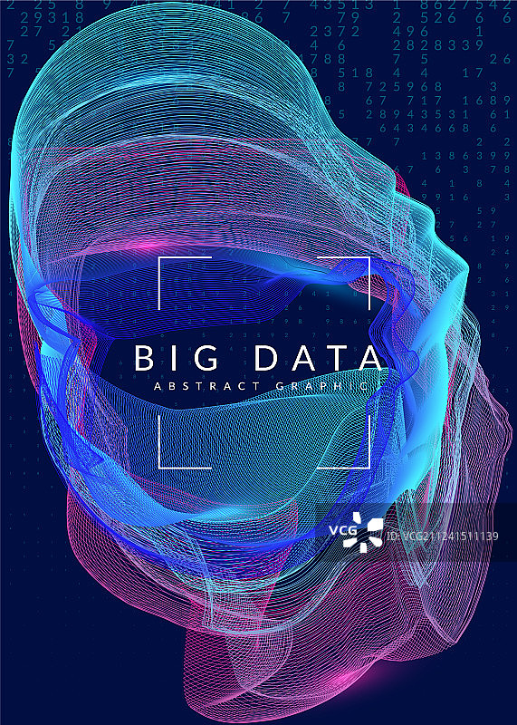 大数据可视化背景技术图片素材
