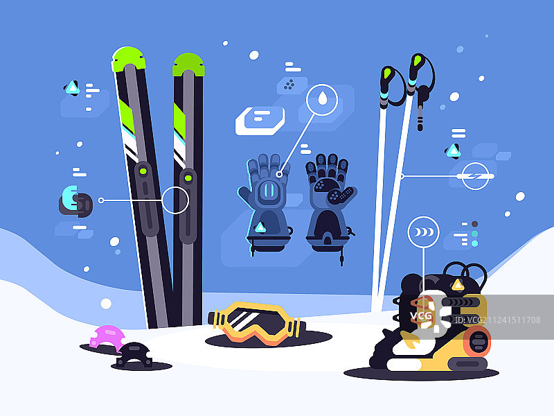 滑雪设备素材图片素材