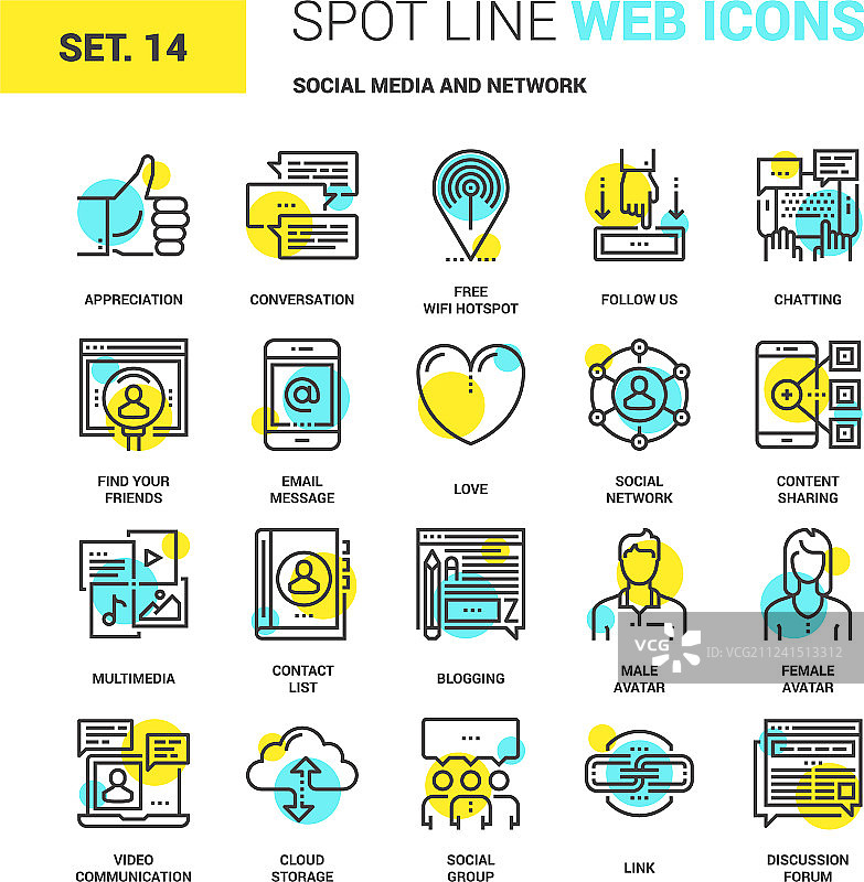 社交媒体与网络图片素材
