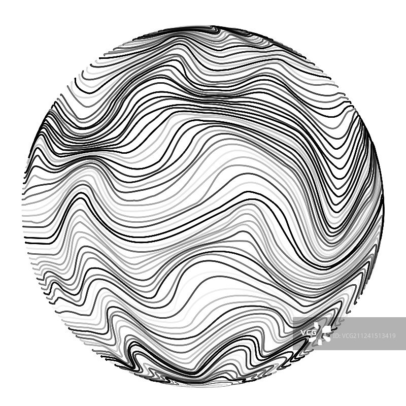 抽象声波球体运动混沌波浪图片素材