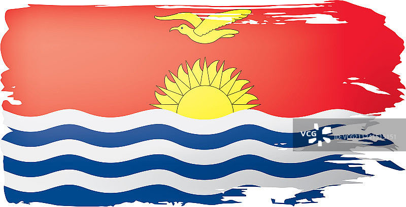 基里巴斯国旗上有白色图片素材
