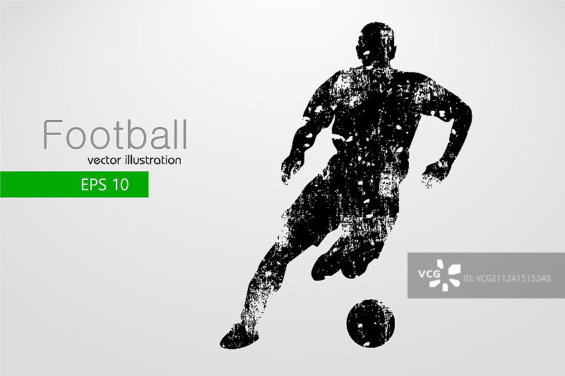 足球运动员剪影图片素材