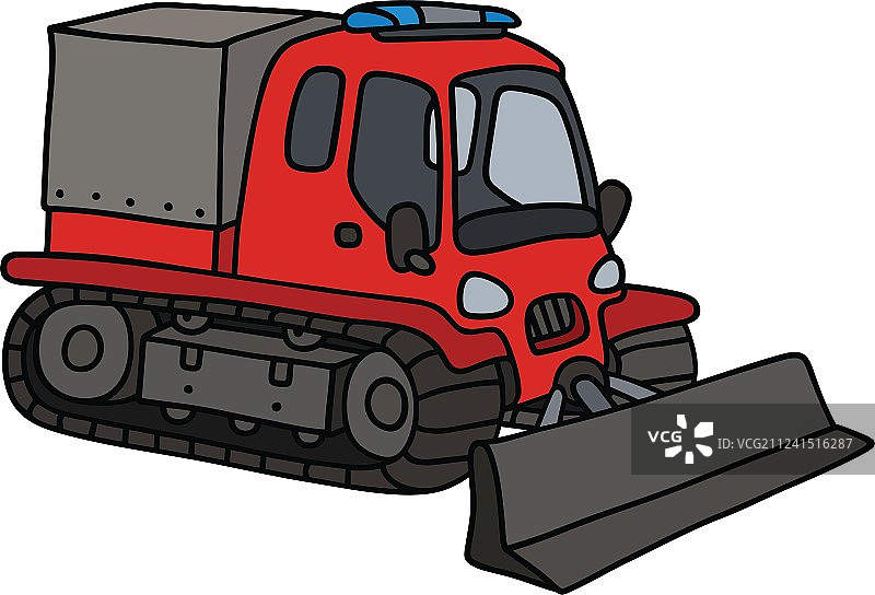 有趣的红色压雪机图片素材