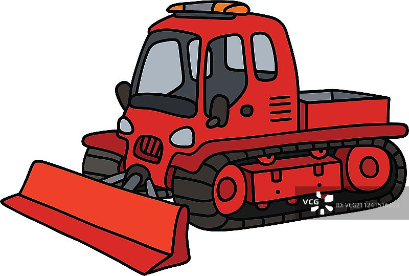 有趣的红色扫雪机图片素材