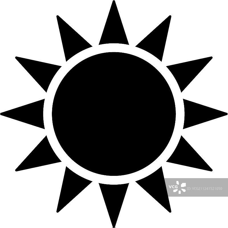 扁平太阳图标图片素材