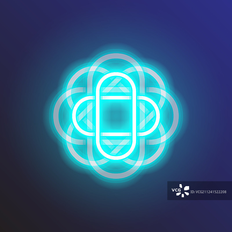 创建霓虹灯形状背景图片素材