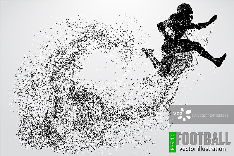 足球运动员剪影图片素材