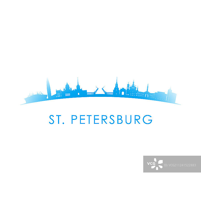 圣彼得堡天际线剪影设计图片素材