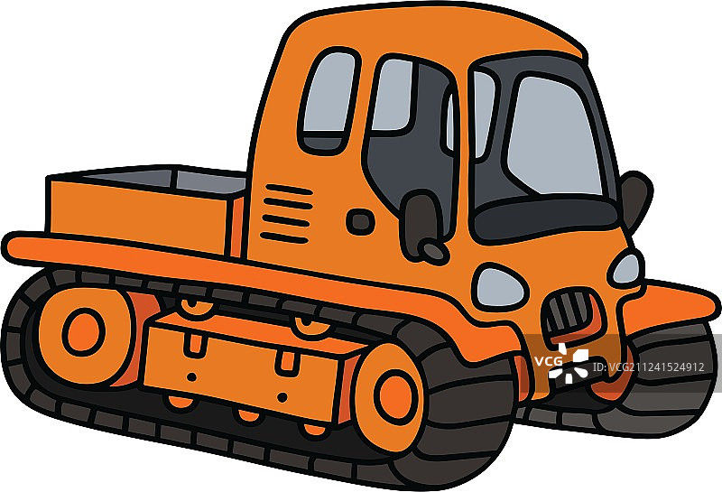 橙色履带车辆图片素材