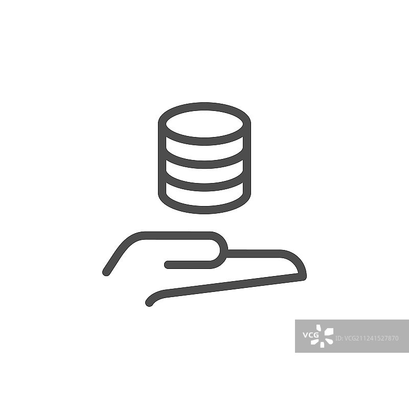 捐赠线性图标图片素材