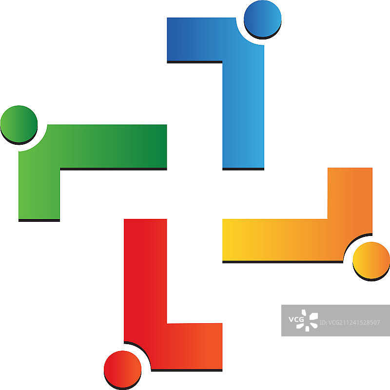 医疗十字团队合作图标图片素材