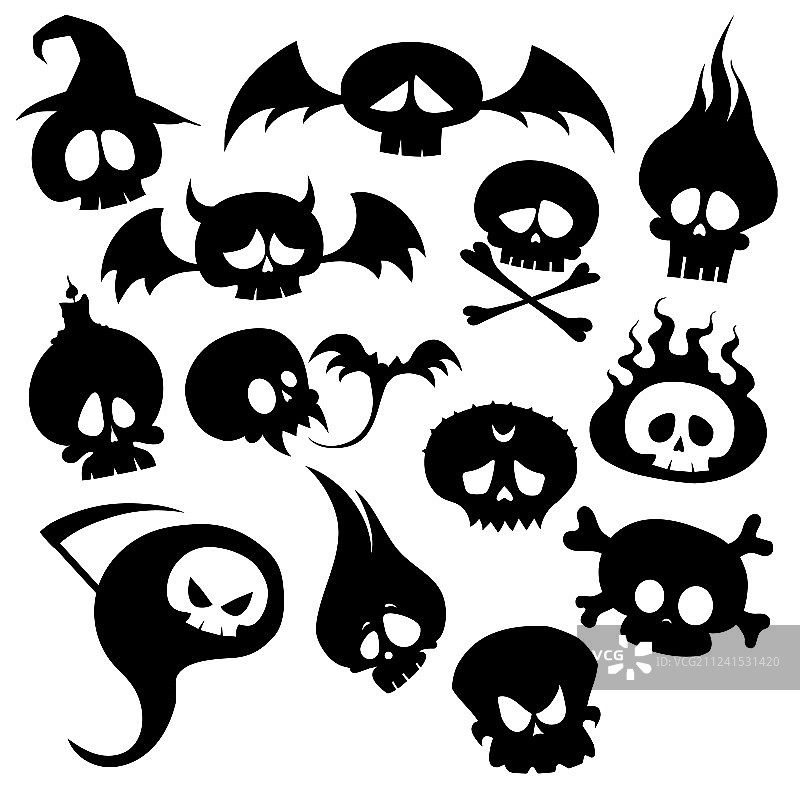 骷髅和怪物图案合集图片素材
