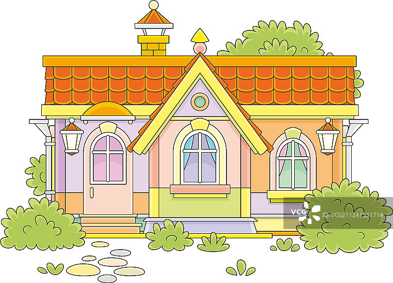 舒适的村庄小屋图片素材