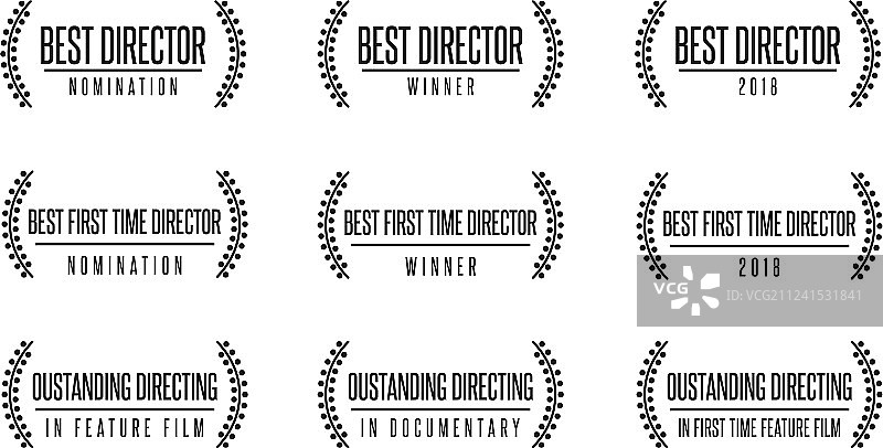 电影奖提名获胜者图标合集图片素材