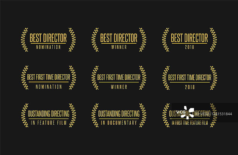 电影奖提名获胜者图标合集图片素材