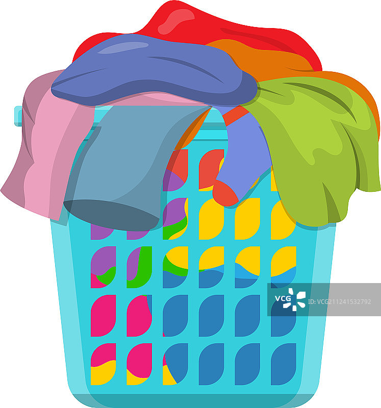 装有亚麻布的篮子图片素材