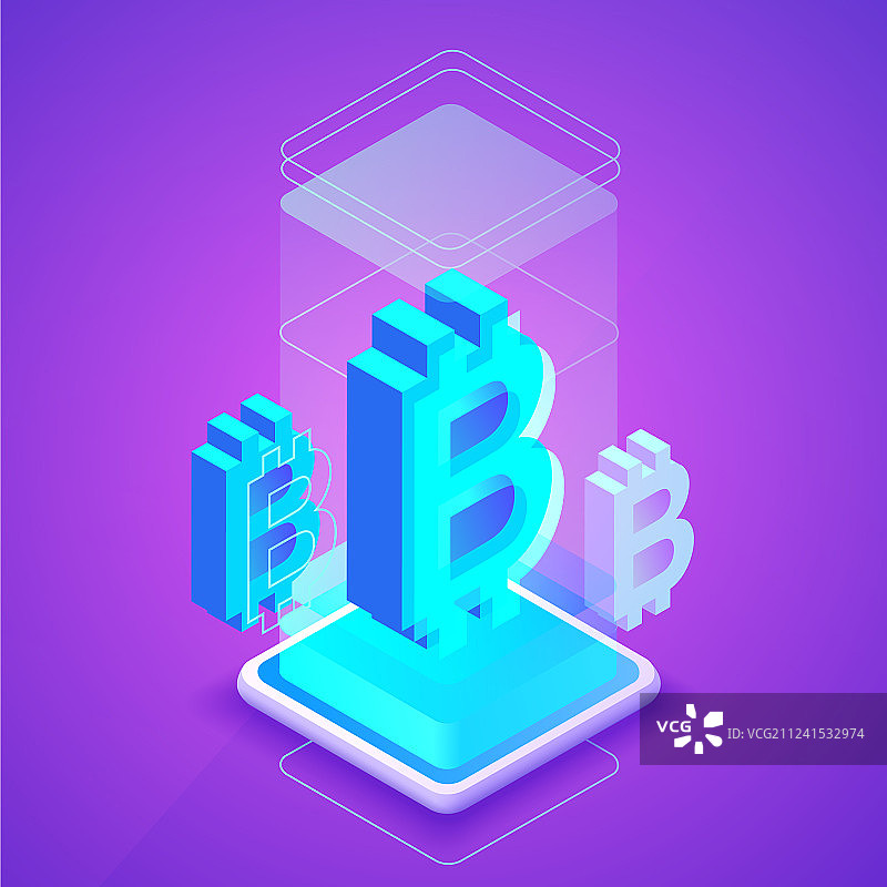 比特币加密货币区块链图片素材